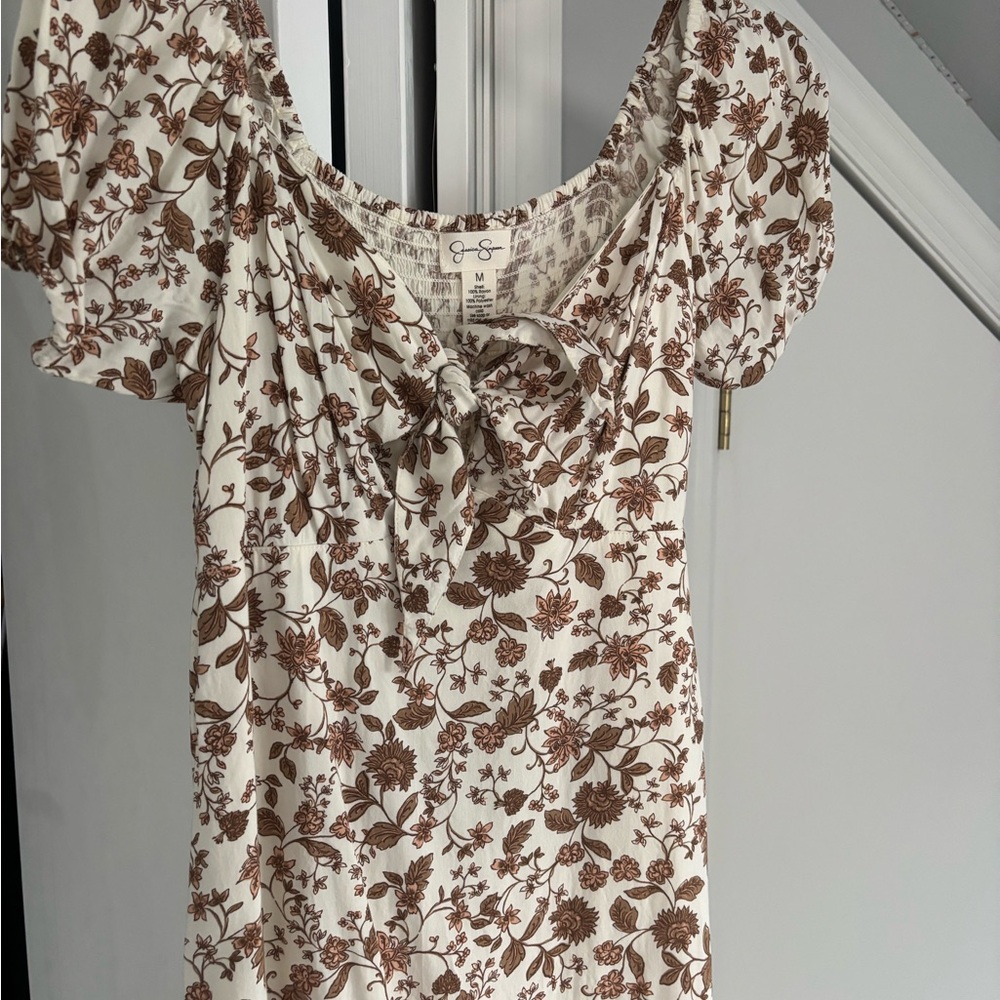 Jessica Simpson Brown Floral Print Dress